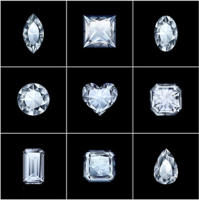 Diamonds all shapes and sizes
